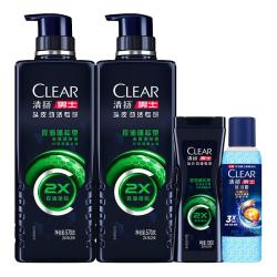 清扬 劲能瓶 控油蓬松570gx2+100gx2  赠2h家政
