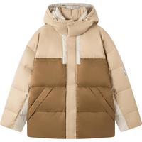 森马 Semir羽绒服男冬季款外套oversize撞色拼接潮流抽绳连帽上衣