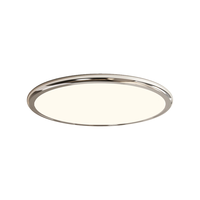 明艺轩原生超薄卧室吸顶灯包豪斯中古风无缝紫光护眼极简约书房间主灯 （三安）40cm-铬色-精灵智控