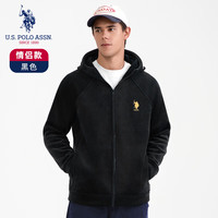 U.S. POLO ASSN.保罗情侣卫衣秋季新款休闲上衣男时尚休闲百搭保暖开衫卫衣 卡其 XL