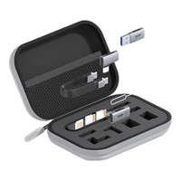 海备思都市生存包Type-c转接头雷电4数据线盒多功能转换头套装公转母弯头转接口便携旅行收纳包 9合1套装