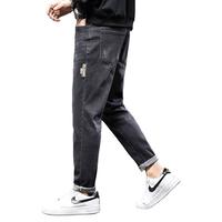 唐狮秋冬男牛仔裤宽松直筒长裤男潮流小脚裤高街休闲裤子