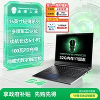 移动端、京东百亿补贴：未来人类 S4 20% AI计算14英寸轻薄高算力设计游戏笔记本电脑