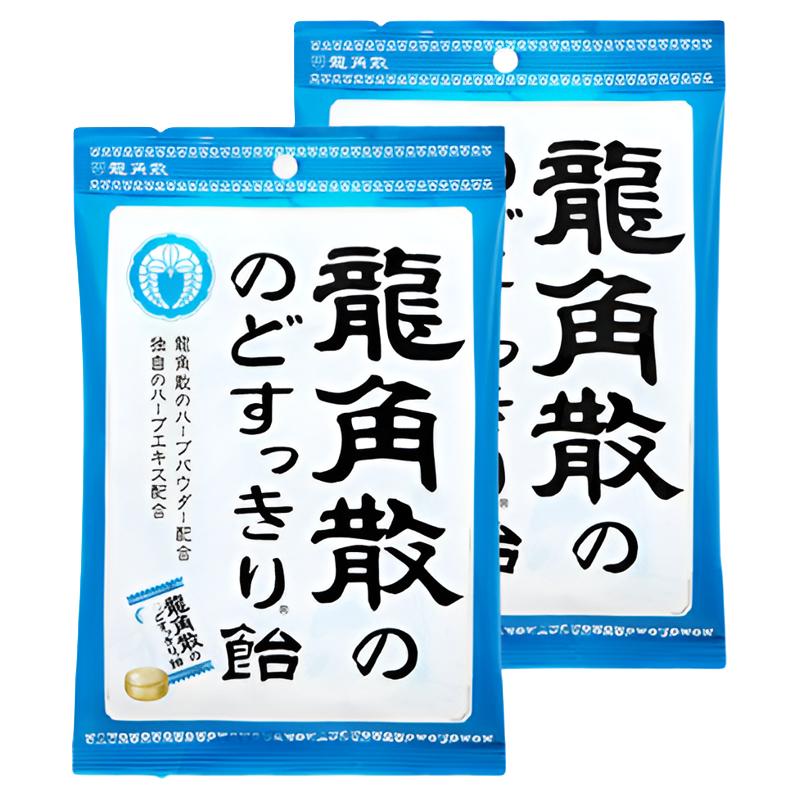 龙角散润喉糖 薄荷夹心*2+夹心白桃+夹心柚子味4袋装共