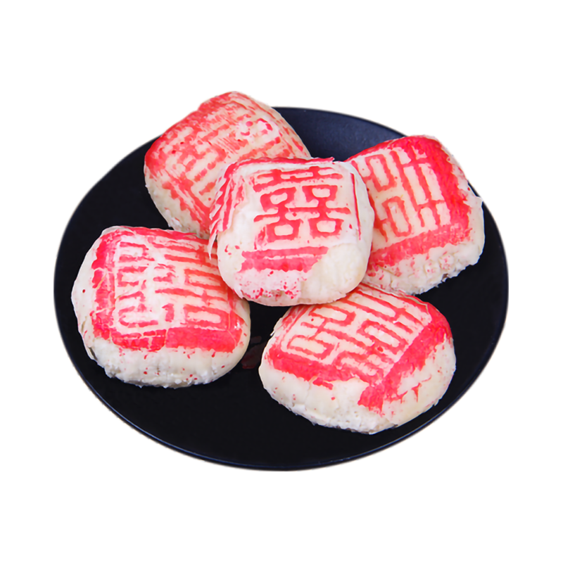  桂顺斋 手工点心 豆沙喜字饼  袋装 400g