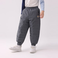 丽婴房儿童保暖羽绒裤男童冬季加厚裤子女童羽绒长裤2025秋冬 潮酷黑 140 cm