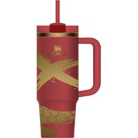 STANLEY巨无霸吸管杯办公车载水杯不锈钢保温杯887ML-灵蛇献瑞红