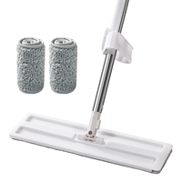 LYNN拖把 免手洗平板拖把干湿两用吸水除尘墩布拖布地拖家用一拖净 【省力免手洗】平板拖把 共2布