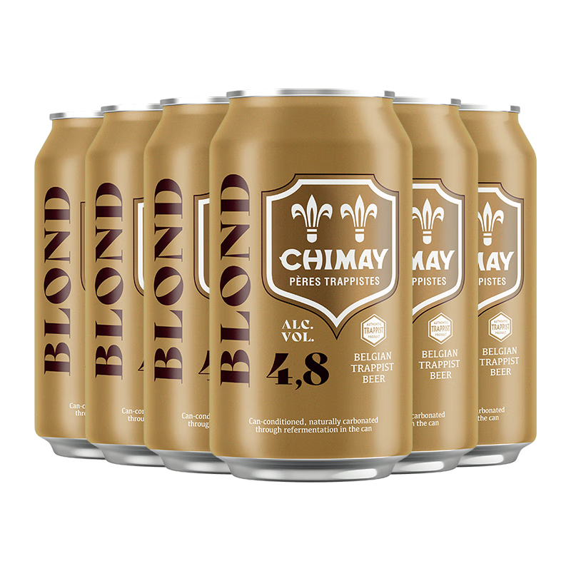 智美 金帽啤酒 听内二次发酵 330ml*6罐
