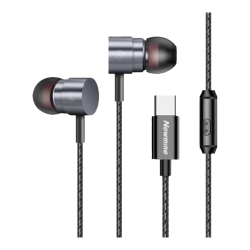 纽曼 XLT06 线控音乐 半入耳式有线耳机  有线充电 Type-C 锖色