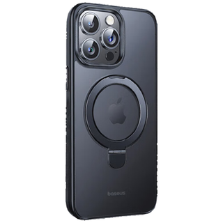 倍思支点壳【自带支架】适用iphone16promax手机壳苹果16promax保护套磁吸支架透明防摔MagSafe磁吸 全透明