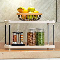 索尔诺 置物架Z612 厨房层架塑料落地收纳储物架 军绿色