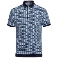 七匹狼七匹狼短袖T恤男士翻领短T夏季商务休闲上衣男装 101(藏青) 3XL 185/100A