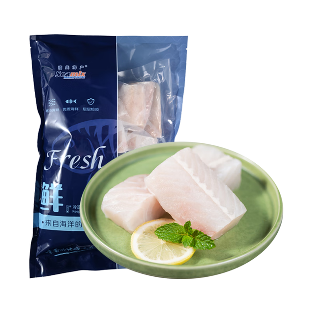 禧美海产 太平洋鳕鱼(长尾鳕) 2斤装 去皮去刺切块