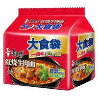 康师傅 BIG大食袋方便面香辣牛肉面5袋
