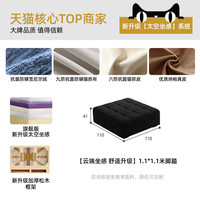 欧朗 OLEY 政府补贴欧朗劳伦斯沙发奶油风客厅大小户型棉麻直排猫抓布艺沙发