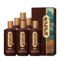 金沙 回源 53度 酱香型白酒 500mL 6瓶 整箱装