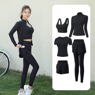 瑜伽服运动套装女秋冬专业高端房高级感速干衣跑步服 M