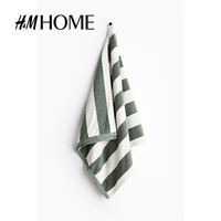 H&MHOME2025年家居用品家纺产品柔软棉质浴巾1205445 浅灰蓝色/条纹