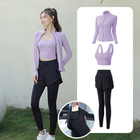 瑜伽服运动套装女秋冬专业高端房高级感速干衣跑步服 M