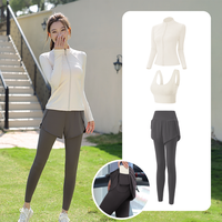 瑜伽服运动套装女秋冬专业高端房高级感速干衣跑步服 M