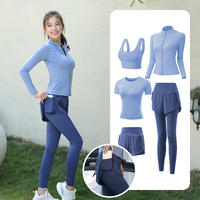 瑜伽服运动套装女秋冬专业高端房高级感速干衣跑步服 M