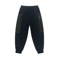 M.Latin/马拉丁童装儿童裤子24春款男大童撞色拼接长裤 藏青 160cm