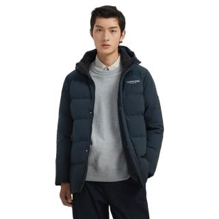 波司登（BOSIDENG）秋冬休闲羽绒服男款90绒百搭通勤短款防风连帽保暖外套B00145121E 黑黛绿4198 180/96A