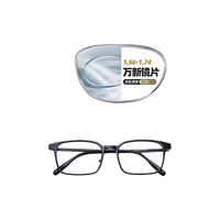 潮库万新近视眼镜男防蓝光可配度数近视镜架合集 90180黑 万新167防蓝光0-1000度