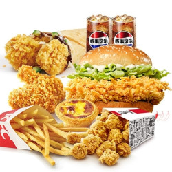 KFC 肯德基 京卷辣堡乐享双人餐（8件套）兑换券1张 1次券