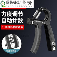 钻后 握力器男练手力臂肌手指力康复训练器健身减压腕力握力圈计数【【 [黑色计数]5kg-100kg可调节
