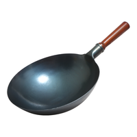 JITIECHUI 冀铁锤 炒锅(34cm、不粘、无涂层、铁、黑色)