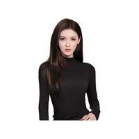 蕉内(Bananain)热皮501+女士保暖衣氨基酸防寒裸感内搭百搭显瘦可外穿打底衣T恤 【小高领】黑色 L