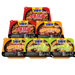 今麦郎 一桶半干拌面 肉酱拌面+香辣肉酱 共6盒