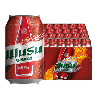  WUSU/乌苏啤酒 烈性 小麦啤酒  24罐整箱装 听装 330ml