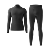 蕉内轻热皮501+保暖内衣男女士秋衣秋裤套装多领型 【高领】黑色-男士 L