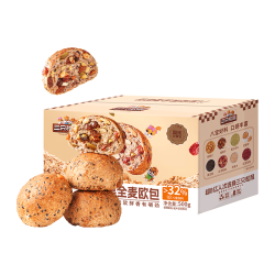 三只松鼠 八宝坚果欧包600g 约13袋 全麦面包早餐代餐糕点点心休闲零食整箱