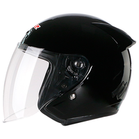 LS2 摩托车头盔四分三盔电动助力车四季大尾翼大码男女半盔OF608 黑灰银幻影 XL(57-58CM)