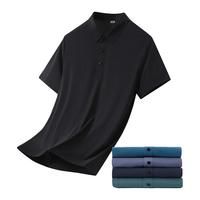 pierre cardin/皮尔·卡丹 商务休闲百搭 男士短袖T恤 黑色 M