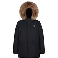 CAMEL骆驼火焰2.0派克羽绒服男冬季加厚毛领工装男装中长款外套