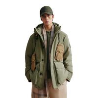 杰克琼斯 字母胶印宽松连帽男士羽绒服