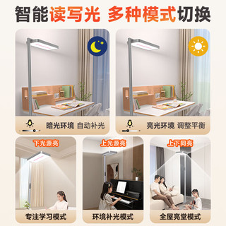 孩视宝大路灯立式护眼灯学习智能台灯全光谱红光学习落地钢琴灯 100W【DY红光版】千元级护眼大路灯 光感可调节/可移动多场景使用