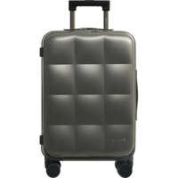 爱华仕抱抱箱行李箱20英寸登机箱女小型拉杆箱多功能旅行箱男前开盖钛灰