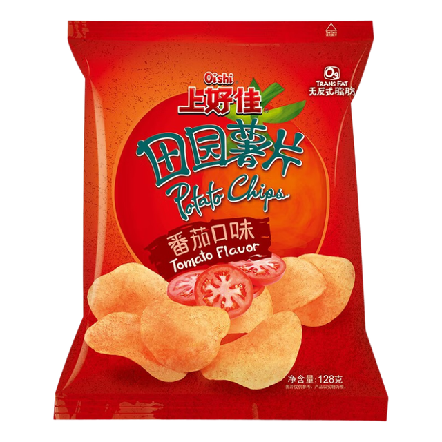 上好佳 膨化零食番茄味薯片袋装128g