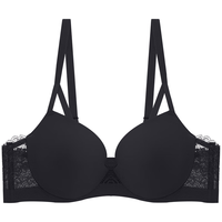 爱慕内衣女蕾丝美背聚拢承托光面薄款文胸胸罩 CHICCITY系列AM115671黑色B75