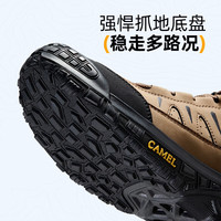 骆驼(CAMEL)会员户外加绒高帮徒步登山鞋男2025秋冬季防水厚底增高时装靴 G15W342015 棕/黑 42