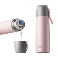 RELEA 物生物 ELEA 物生物 保温杯304不锈钢小巧水杯带杯盖直身杯学生男女便携茶杯户外车载随行杯子350ML 粉色
