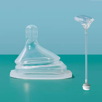 适配赫根奶瓶奶嘴配件鸭嘴学饮吸管杯重力球hegen奶嘴哈根宽口径