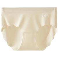 猫人【无痕冰丝裸感裤】纯棉100%棉抑菌底裆内裤女4条装夏季女士内裤 凉感冰丝 4条 L