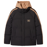 卡宾男装 90鸭绒羽绒服2024秋冬可拆卸帽宽松外套字母刺绣H 煤黑色01 L /175/50